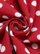 Rot 1950er Polka Dot Halter Kleid