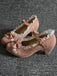 VINTAGE SPITZE BOW HOHE ABSATZ SCHUHE