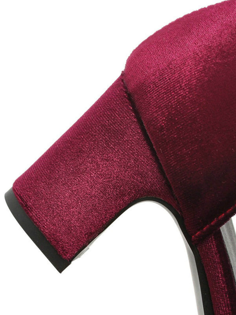 Retro T-Gurt Mary Jane Hoher Absatz Schuhe