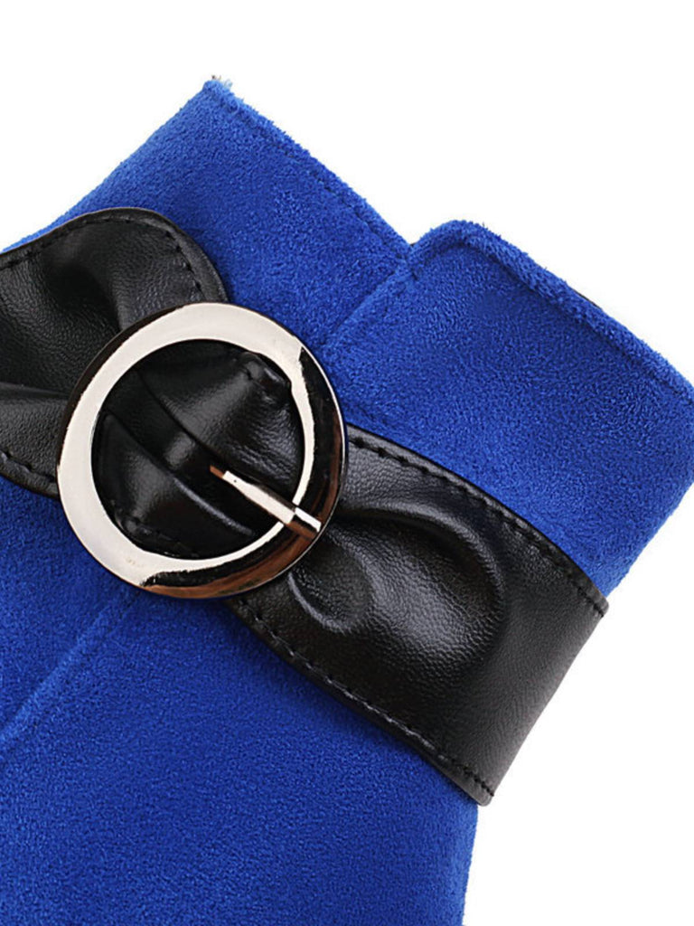 Schwarz RETRO KURZE PLÜSCH-FESTE WARMSTIEFEL