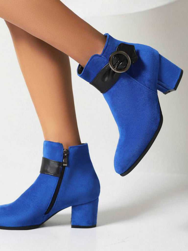 Schwarz RETRO KURZE PLÜSCH-FESTE WARMSTIEFEL