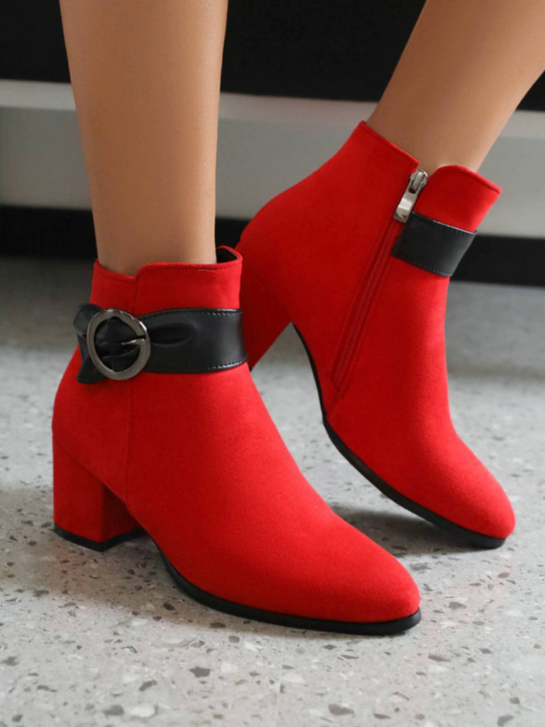 Schwarz RETRO KURZE PLÜSCH-FESTE WARMSTIEFEL