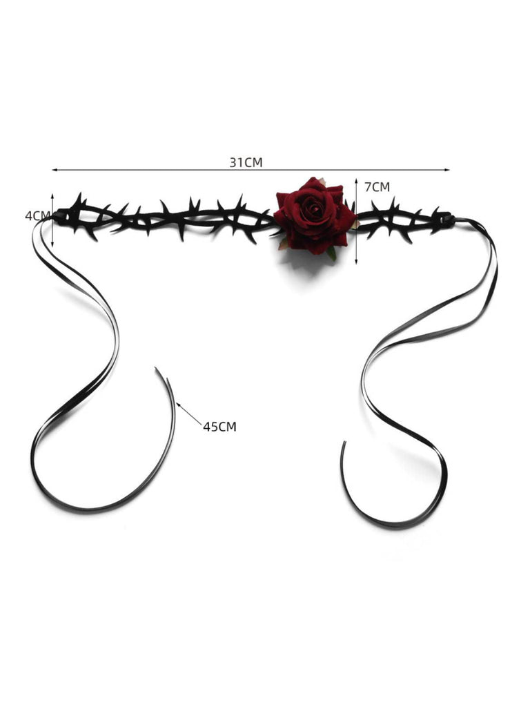 Retro Gothic Rose Flanell Blume Samt Halskette