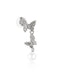 Butterfly Diamond Pearl Asymmetrische Ohrringe