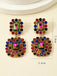 Retro Multicolor Strasssteine Baumeln Ohrringe