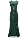1920ER PAILLETTEN ART DECO MAXIKLEID