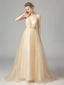 APRIKOSE VINTAGE SPAGHETTI TRÄGER BRAUTJUNGFER KLEID