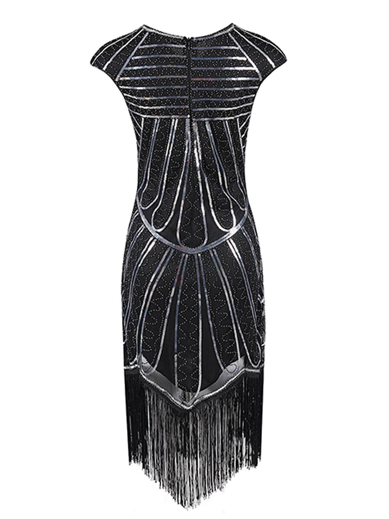 1920ER PAILLETTEN FRANSEN FLAPPER KLEID