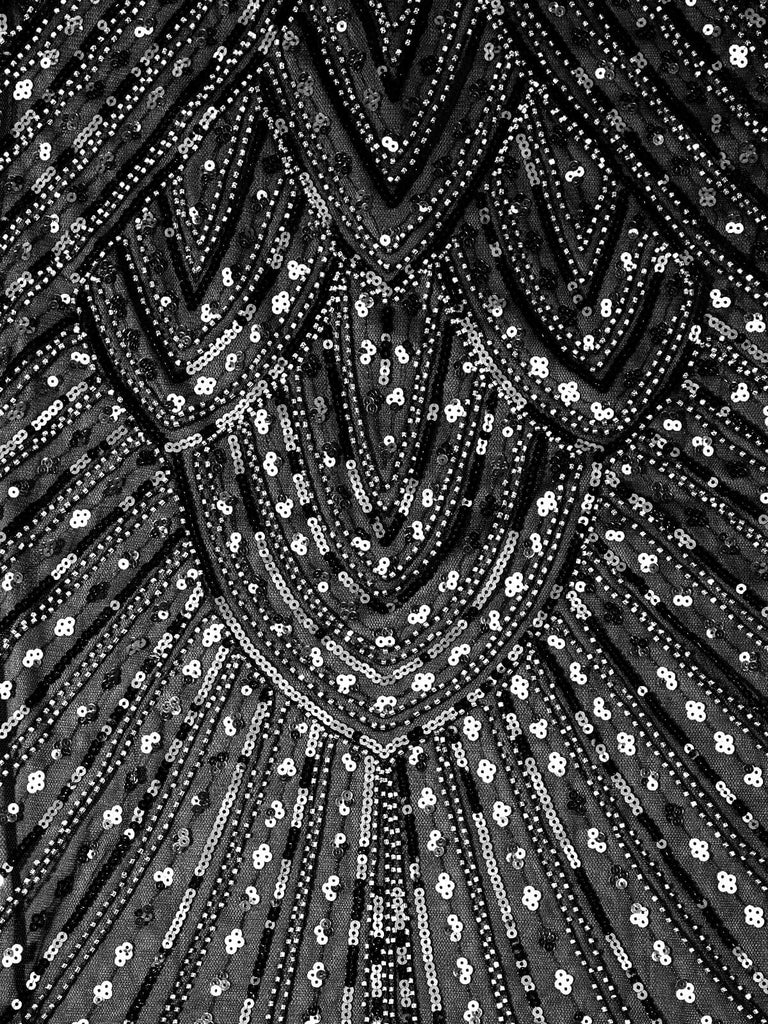 SCHWARZ 1920ER FRANSEN GATSBY FLAPPER KLEID