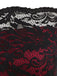 Weinrot 1950ER SCHULTERFREI SPITZE SWING BLUMEN KLEID