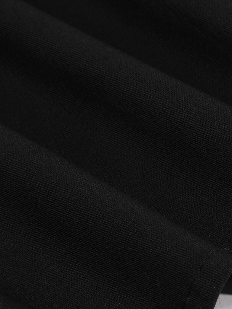Schwarz 1950ER HOHE TAILLE V-AUSSCHNITT SWING KLEID