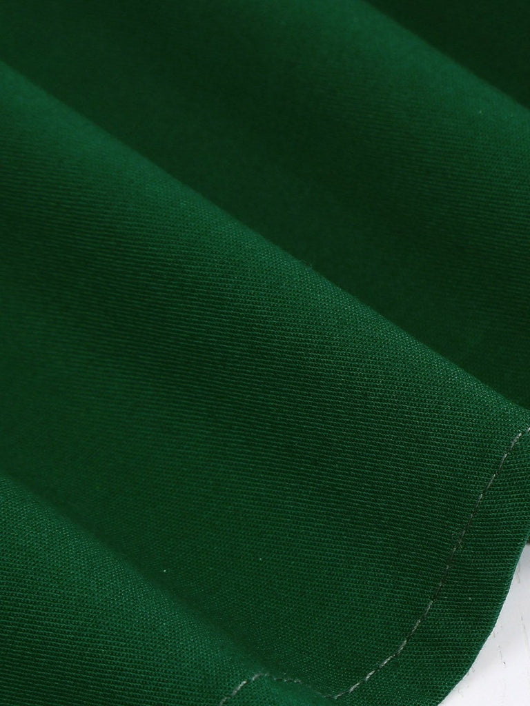 Grün 1950ER HOHE TAILLE V-AUSSCHNITT SWING KLEID