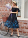1950ER VINTAGE SCHULTERFREI SCHMETTERLING KLEID