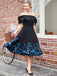 1950ER VINTAGE SCHULTERFREI SCHMETTERLING KLEID