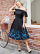 1950ER VINTAGE SCHULTERFREI SCHMETTERLING KLEID