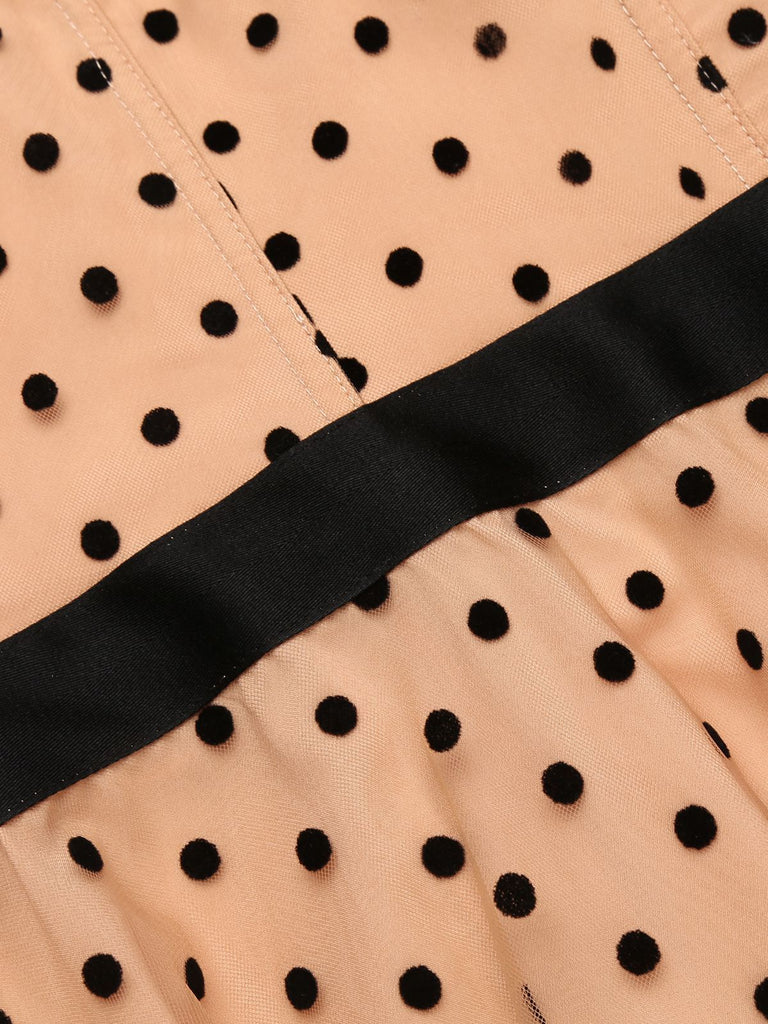 NACKT PLOKA DOT GÜRTEL SPAGHETTI SWING KLEID