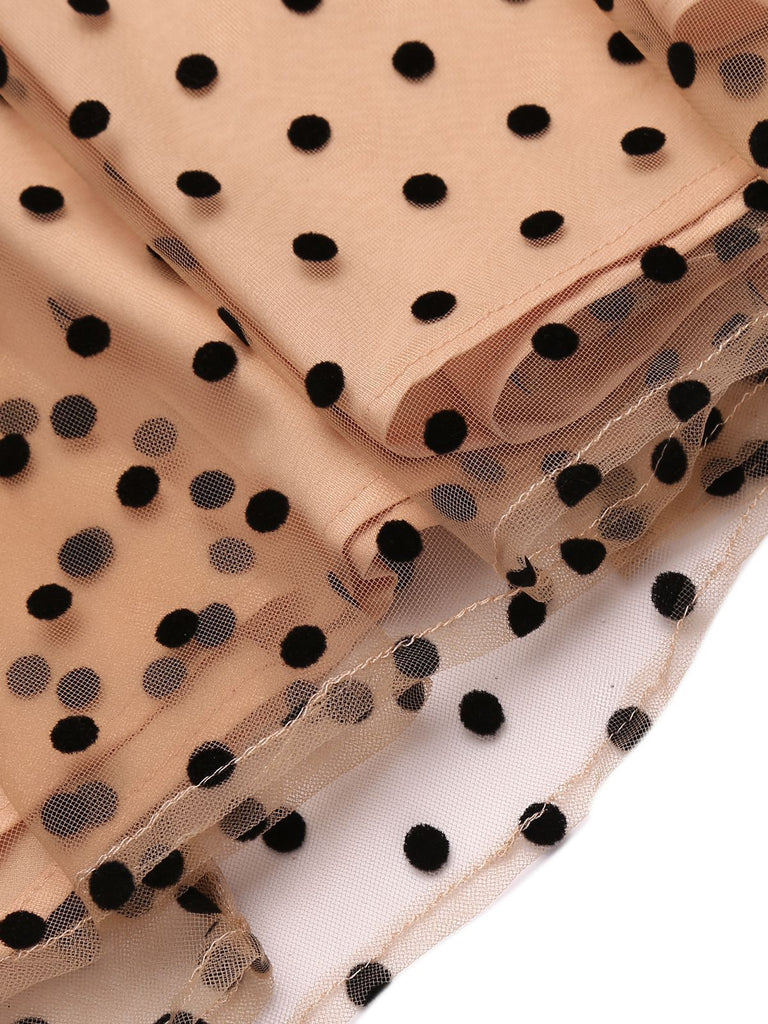 NACKT PLOKA DOT GÜRTEL SPAGHETTI SWING KLEID