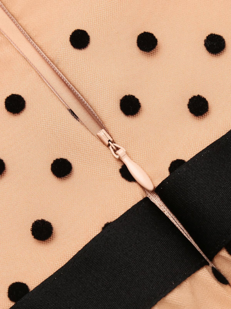 NACKT PLOKA DOT GÜRTEL SPAGHETTI SWING KLEID