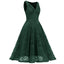 Rosa 1950ER SPITZE BLUMEN SWING KLEID