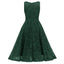 Rosa 1950ER SPITZE BLUMEN SWING KLEID