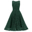 Blau 1950ER SPITZE BLUMEN SWING KLEID
