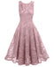 Blau 1950ER SPITZE BLUMEN SWING KLEID