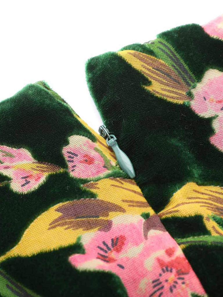 GRÜNER VINTAGE SAMT JUMPSUIT
