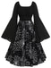 HALLOWEEN GOTHIC SPINNENNETZ SWING KLEID