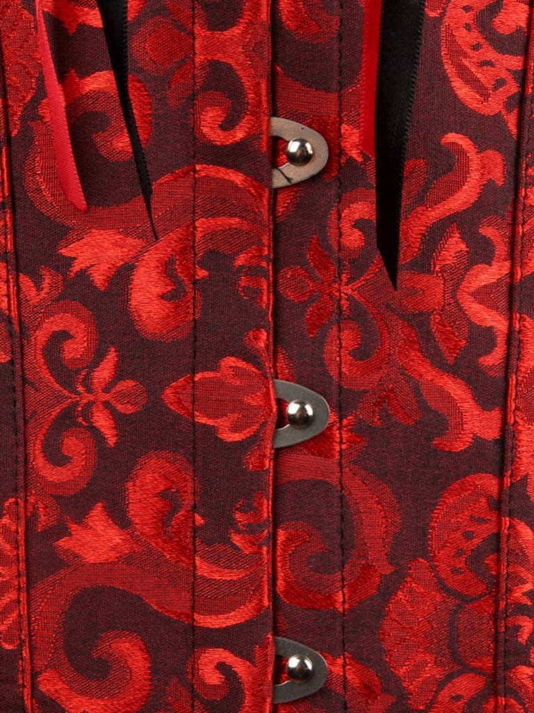 Schwarz Steampunk Gothic Spitze Überbrust Korsett