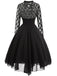 1950er Gothic Steampunk Spitzen Swing Kleid