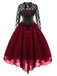 1950er Gothic Steampunk Spitzen Swing Kleid