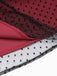 Dunkelrot 1950er Tupfen Netz Swing Kleid