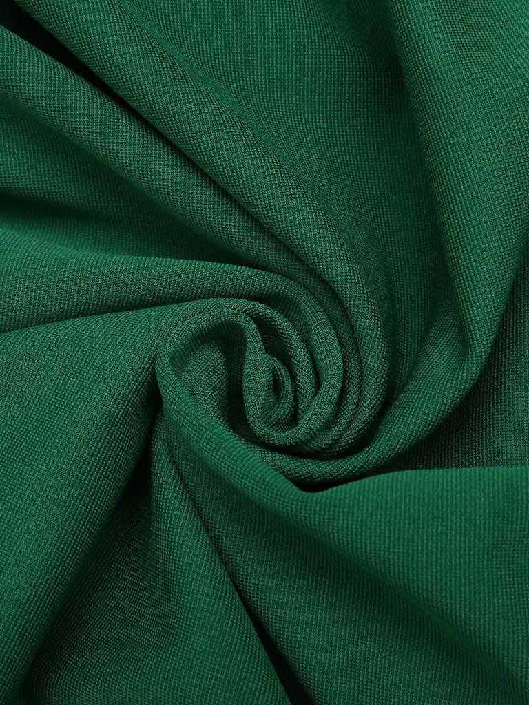 Grün 1950er Weihnachten Plaid Patchwork Kleid