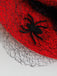 ROTER HALLOWEEN SPITZEN SPIDER HUT