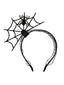 Schwarz Halloween Solide Spinnennetz Stirnband