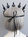 SCHWARZES HALLOWEEN BLUMEN KRONE STIRNBAND