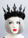 SCHWARZES HALLOWEEN BLUMEN KRONE STIRNBAND