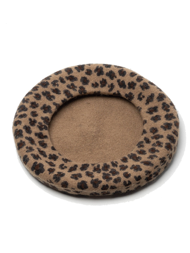 RETRO LEOPARD WOLLE BARETS