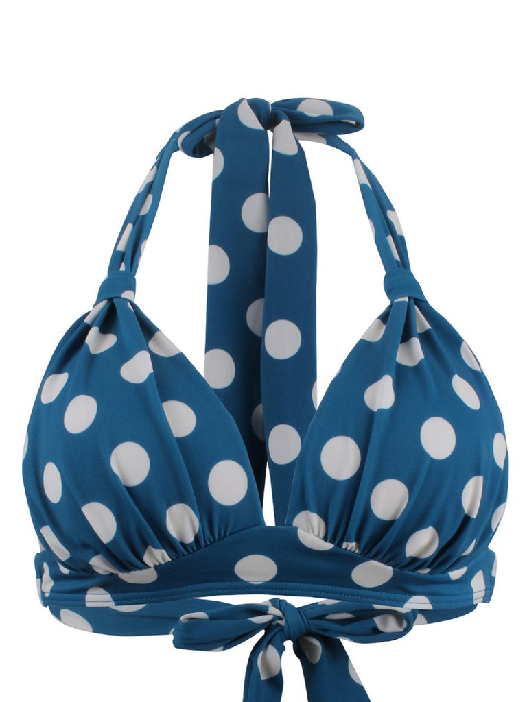 2PCS ORANGE NECKHOLDER BOW DOT BADEANZUG