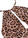 Brauner 1930er Leopard Badeanzug Mit V-Ausschnitt