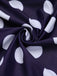 Marineblauer 1940er Polka Dot Halter Badeanzug