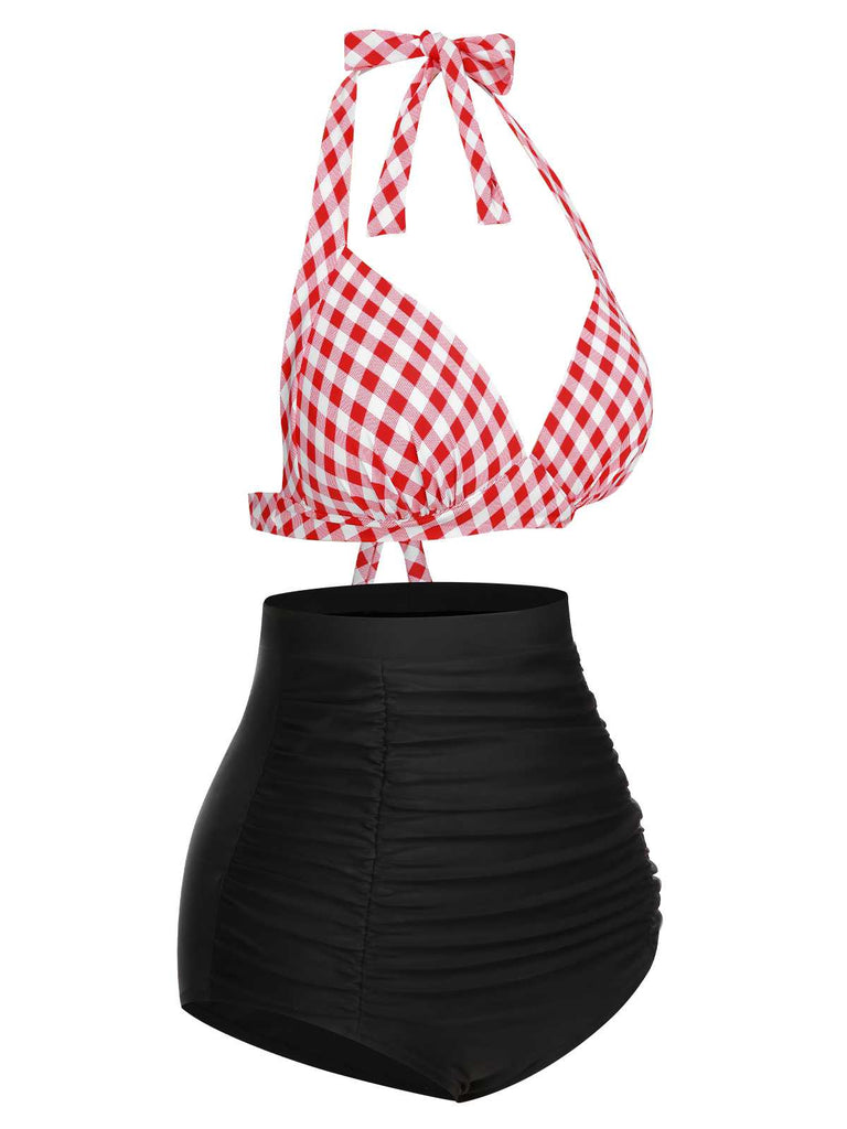 1950er Halter Geschnürter Badeanzug