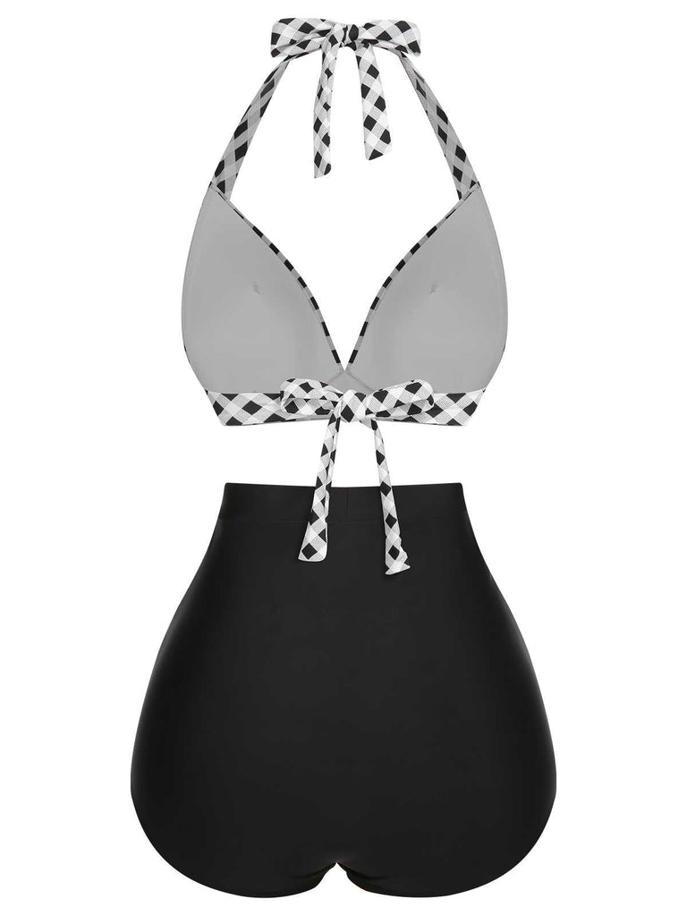 1950er Halter Geschnürter Badeanzug