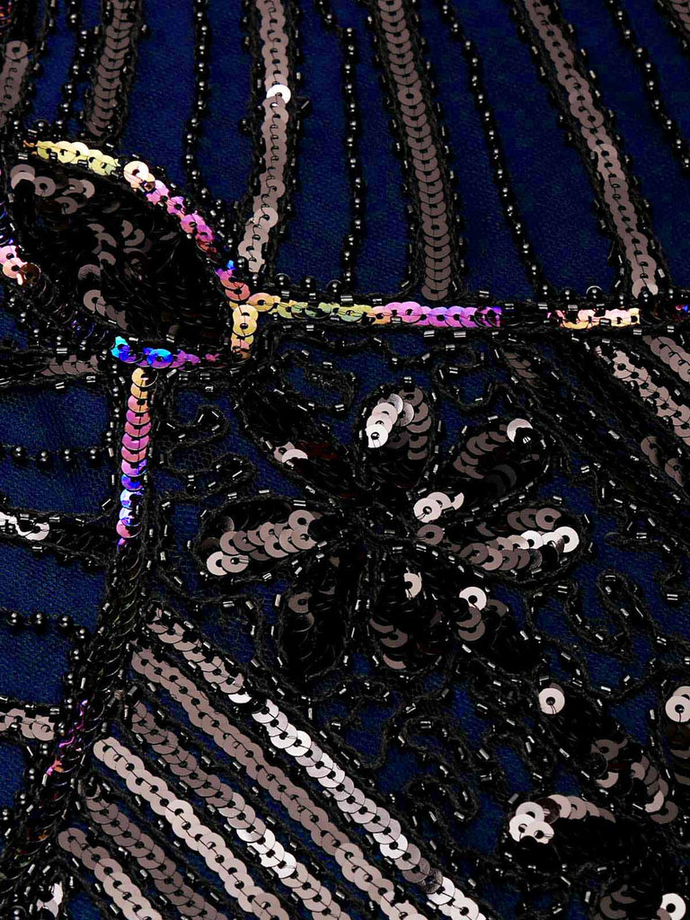 Champagner 1920ER PAILLETTEN GROß KLEID