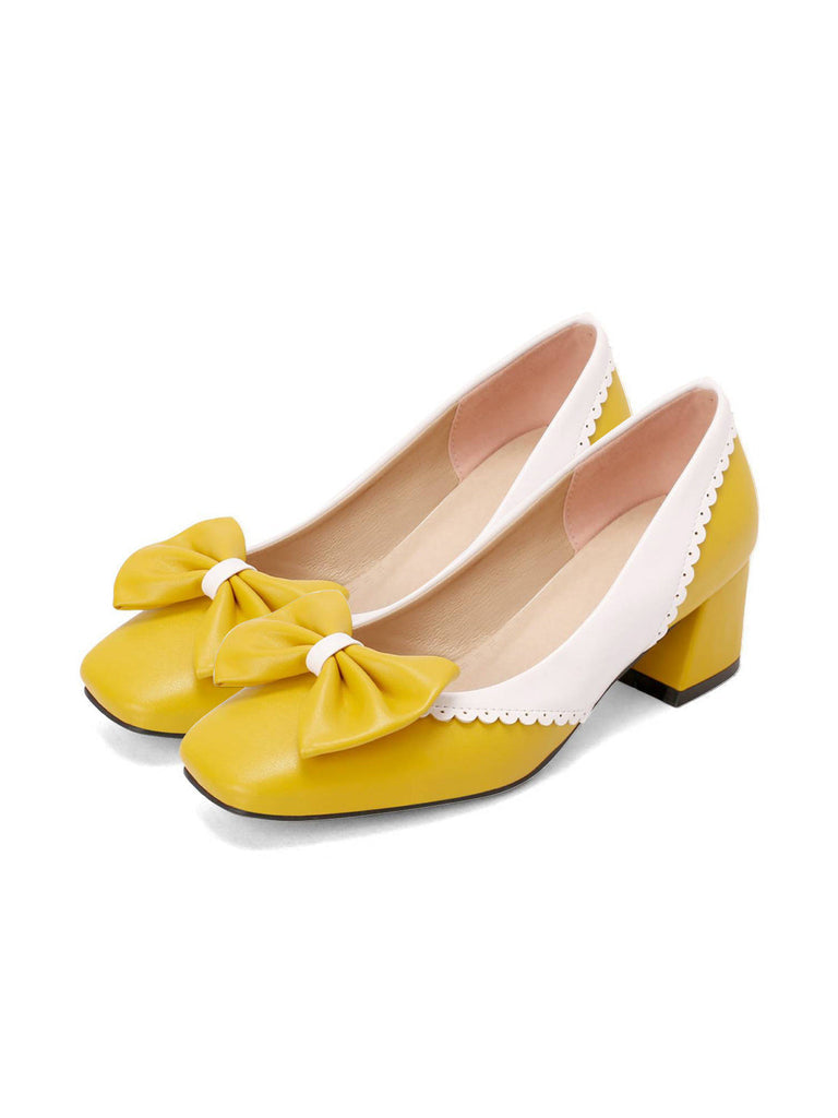 Aprikose RETRO MARY JANE HIGH HEEL SCHUHE