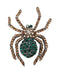 Retro Halloween Spinne Strass Brosche