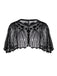 Schwarz 1920er Schal Beaded Paillette Klappe Cape