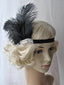 SCHWARZ 1920ER FEDER FLAPPER STIRNBAND