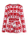 Rot 1960er Weihnachten Rentier-Korallenfleece Pyjama