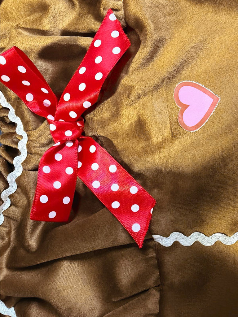 Khaki 1970er Lebkuchen Samt Kleid & Mini Rock